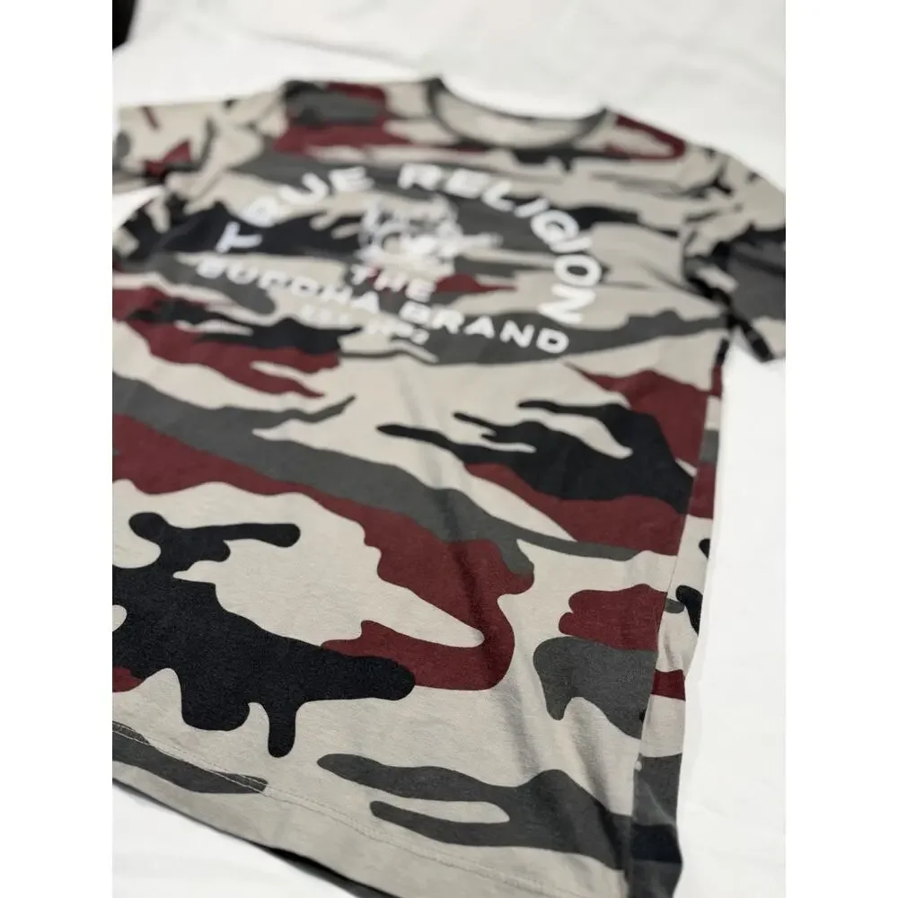 True Religion The Buddha Company Camo World Tour Buddha T Shirt Size Small